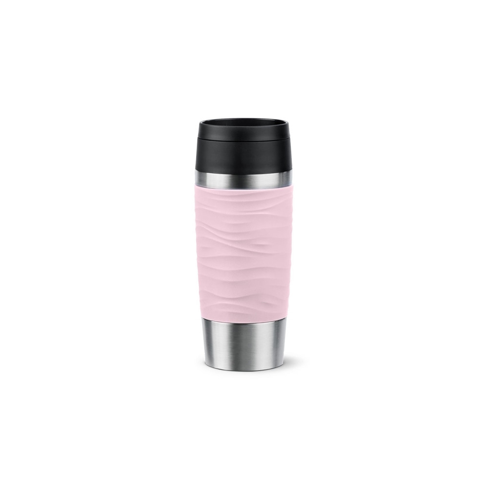 Produktbild för EMSA Travel Mug Waves, Rosa, Rostfritt stål, Silikon, Rostfr...