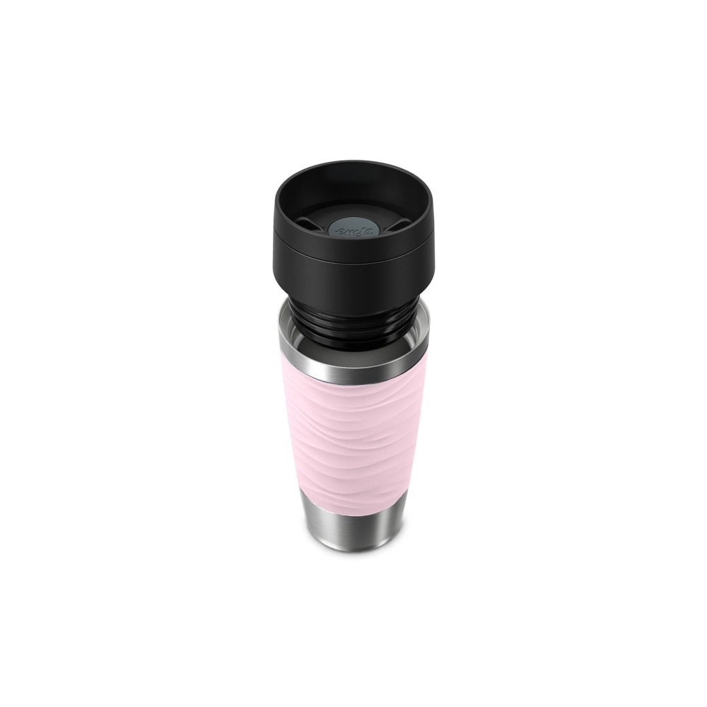 Produktbild för EMSA Travel Mug Waves, Rosa, Rostfritt stål, Silikon, Rostfr...