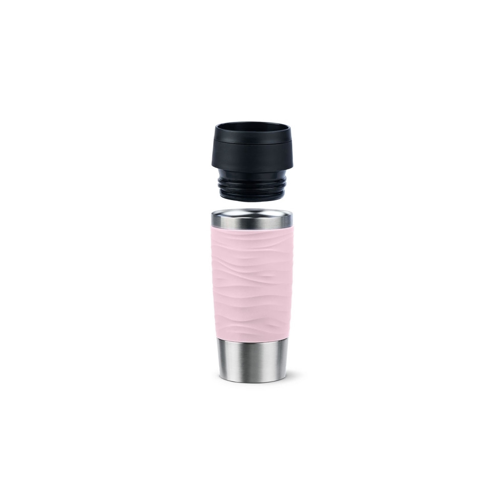 Produktbild för EMSA Travel Mug Waves, Rosa, Rostfritt stål, Silikon, Rostfr...