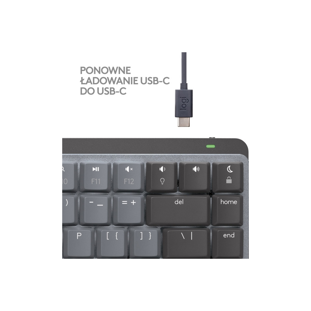 Produktbild för Logitech Master Series MX Mechanical Mini for Mac - tangentbord - QWERTY - USA, internationellt - rymdgrå Inmatningsenhet