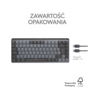 Produktbild för Logitech Master Series MX Mechanical Mini for Mac - tangentbord - QWERTY - USA, internationellt - rymdgrå Inmatningsenhet