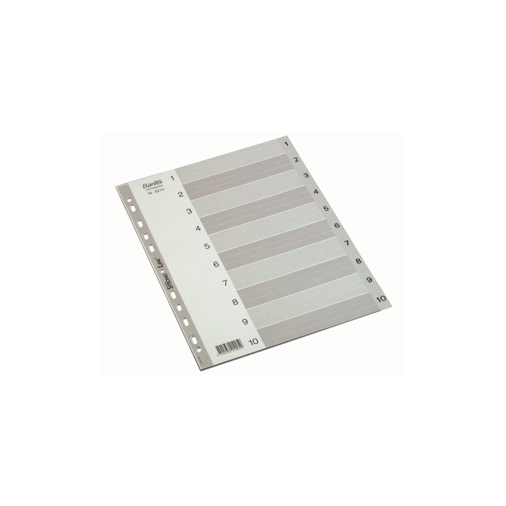 Produktbild för Bantex 100204665, Numeriska registerflikar, Polypropylen (PP...