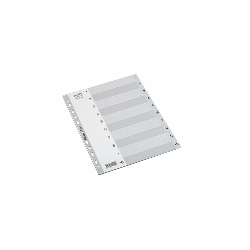 Produktbild för Bantex 100204665, Numeriska registerflikar, Polypropylen (PP...