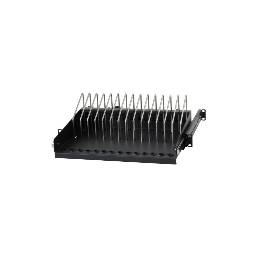 Produktbild för Techly I-CABINET-TRAY14BK, Hylla till rackskåp, Svart, 4U, 1...