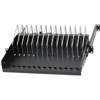Produktbild för Techly I-CABINET-TRAY14BK, Hylla till rackskåp, Svart, 4U, 1...