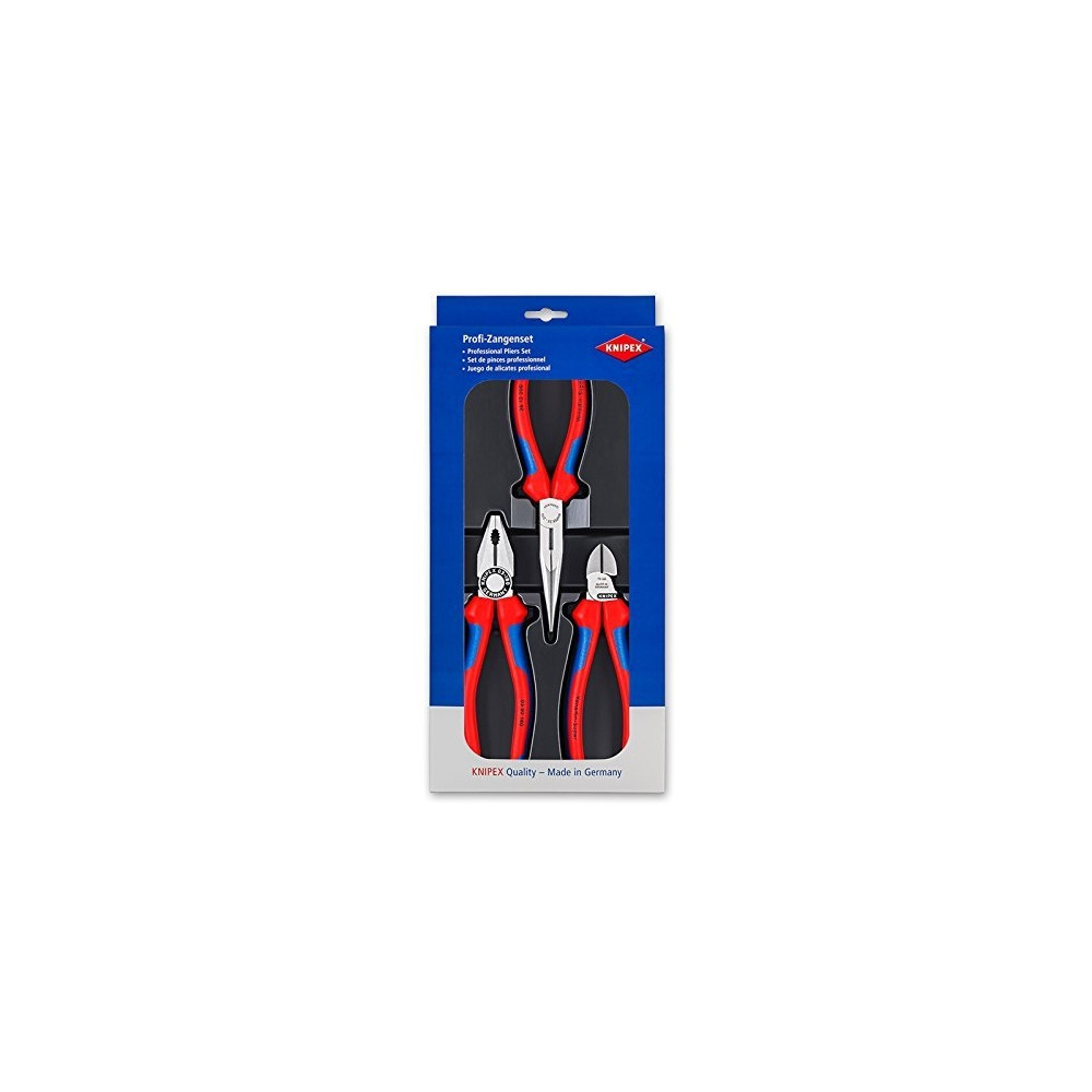 Produktbild för Knipex 00 20 11, Tångset, Stål, Polypropylen (PP), Blå, Röd,...