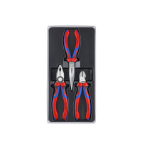 Produktbild för Knipex 00 20 11, Tångset, Stål, Polypropylen (PP), Blå, Röd,...
