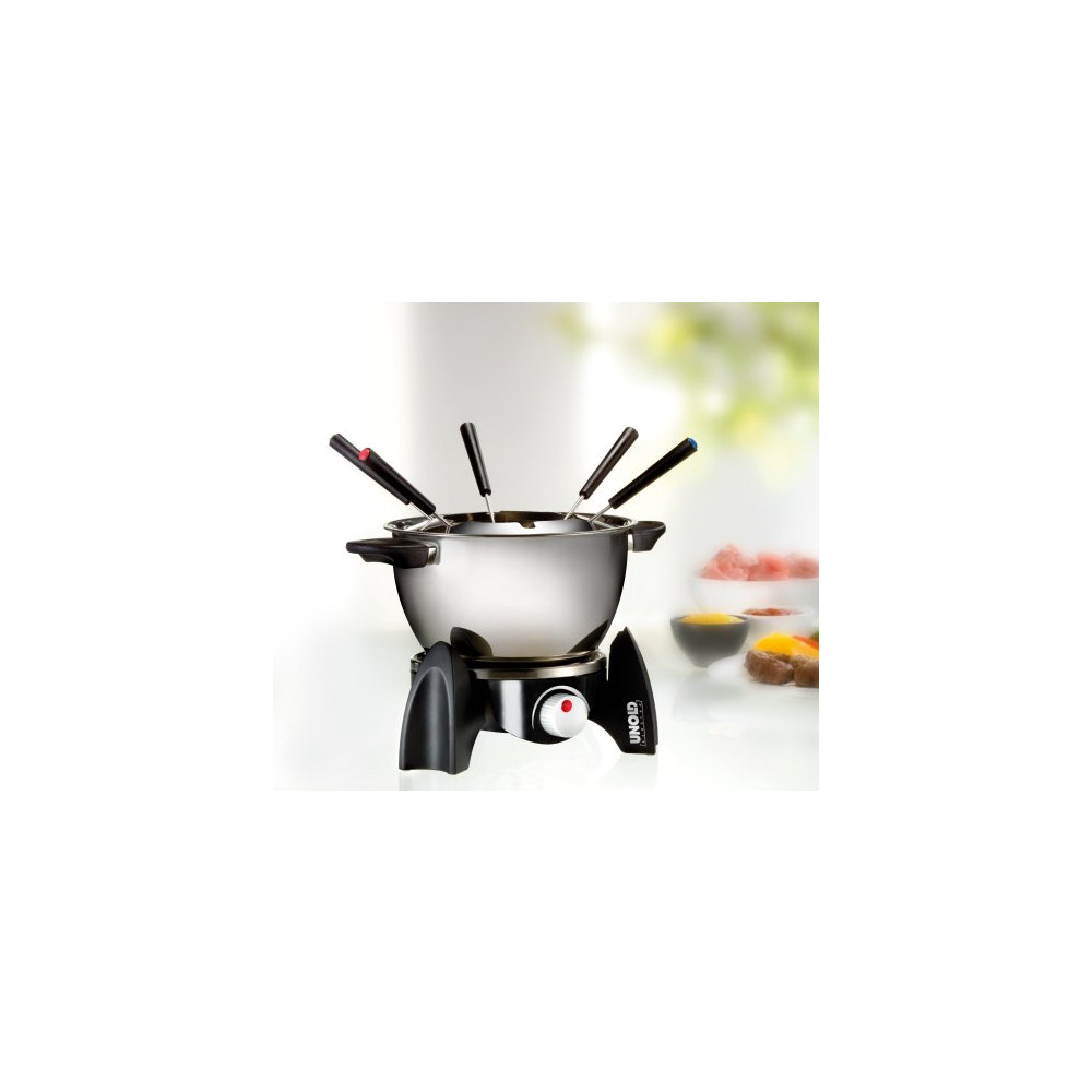 Produktbild för UNOLD FONDUE SET - fonduegryta - svart / rostfritt stål