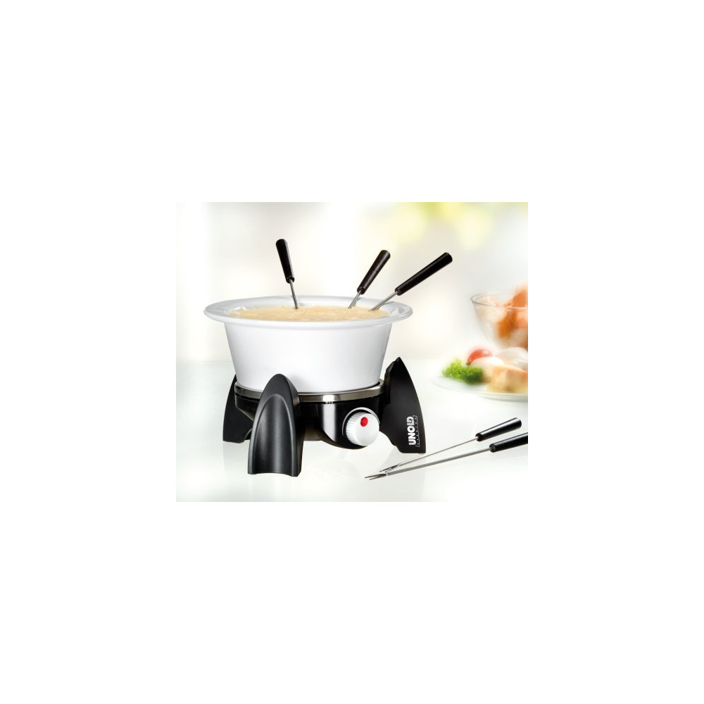 Produktbild för UNOLD FONDUE SET - fonduegryta - svart / rostfritt stål