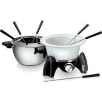 Produktbild för UNOLD FONDUE SET - fonduegryta - svart / rostfritt stål
