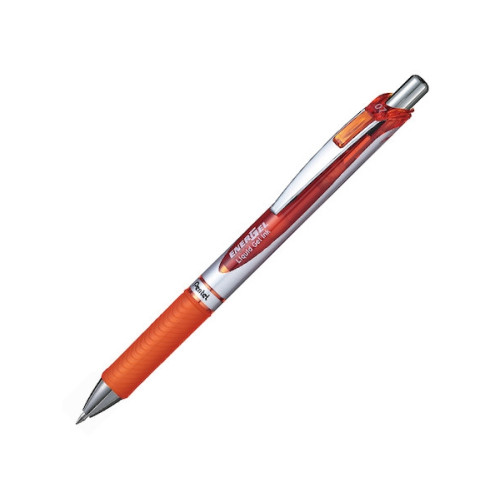 Pentel Gelpennor Pentel Energel BL77, 0,7 mm, tryckknapp, orange, p...