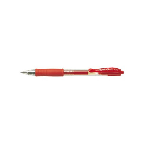 Pilot Pen Gelpenn Pilot G-2 Plus påfyllningsbar 0,5 mm fine röd 12-pac...
