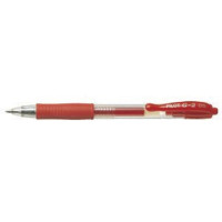Produktbild för Gelpenn Pilot G-2 Plus påfyllningsbar 0,5 mm fine röd 12-pac...