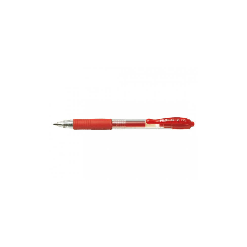 Produktbild för Gelpenn Pilot G-2 Plus påfyllningsbar 0,5 mm fine röd 12-pac...