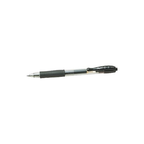 Pilot Pen Gelpenna, Pilot G-2, ifyllbar, 0,5 mm, fin, svart, förpackni...