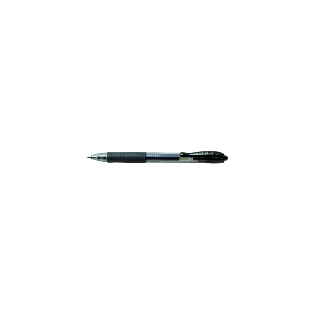 Produktbild för Gelpenna, Pilot G-2, ifyllbar, 0,5 mm, fin, svart, förpackni...