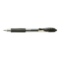 Produktbild för Gelpenna, Pilot G-2, ifyllbar, 0,5 mm, fin, svart, förpackni...