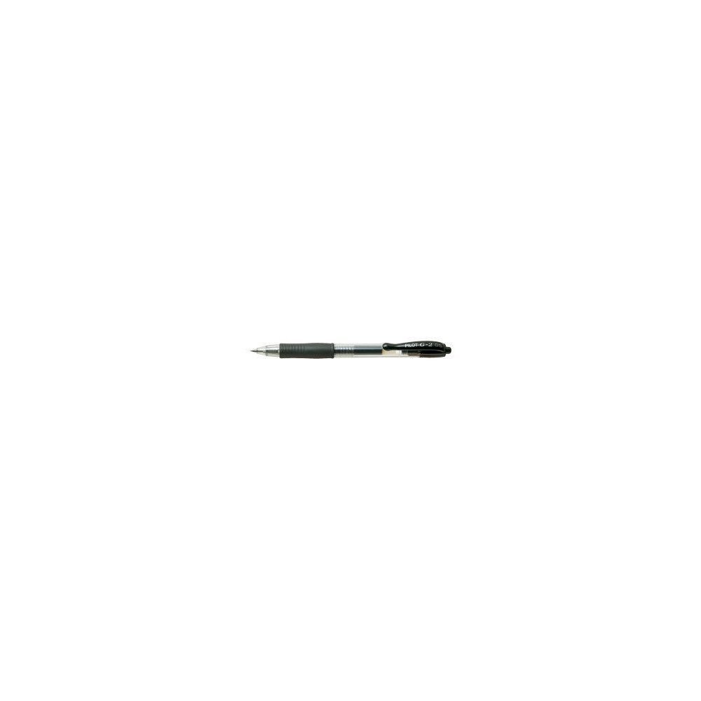 Produktbild för Gelpenna, Pilot G-2, ifyllbar, 0,5 mm, fin, svart, förpackni...