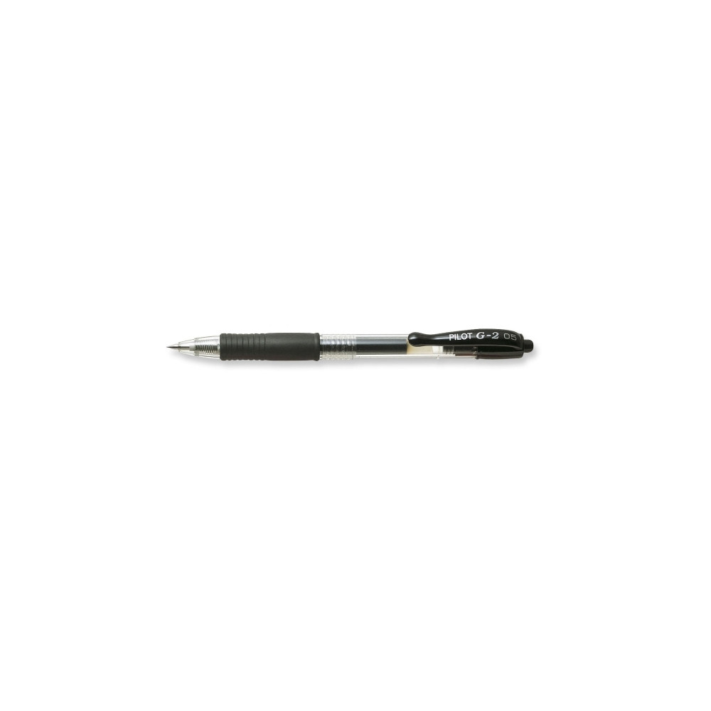 Produktbild för Gelpenna, Pilot G-2, ifyllbar, 0,5 mm, fin, svart, förpackni...