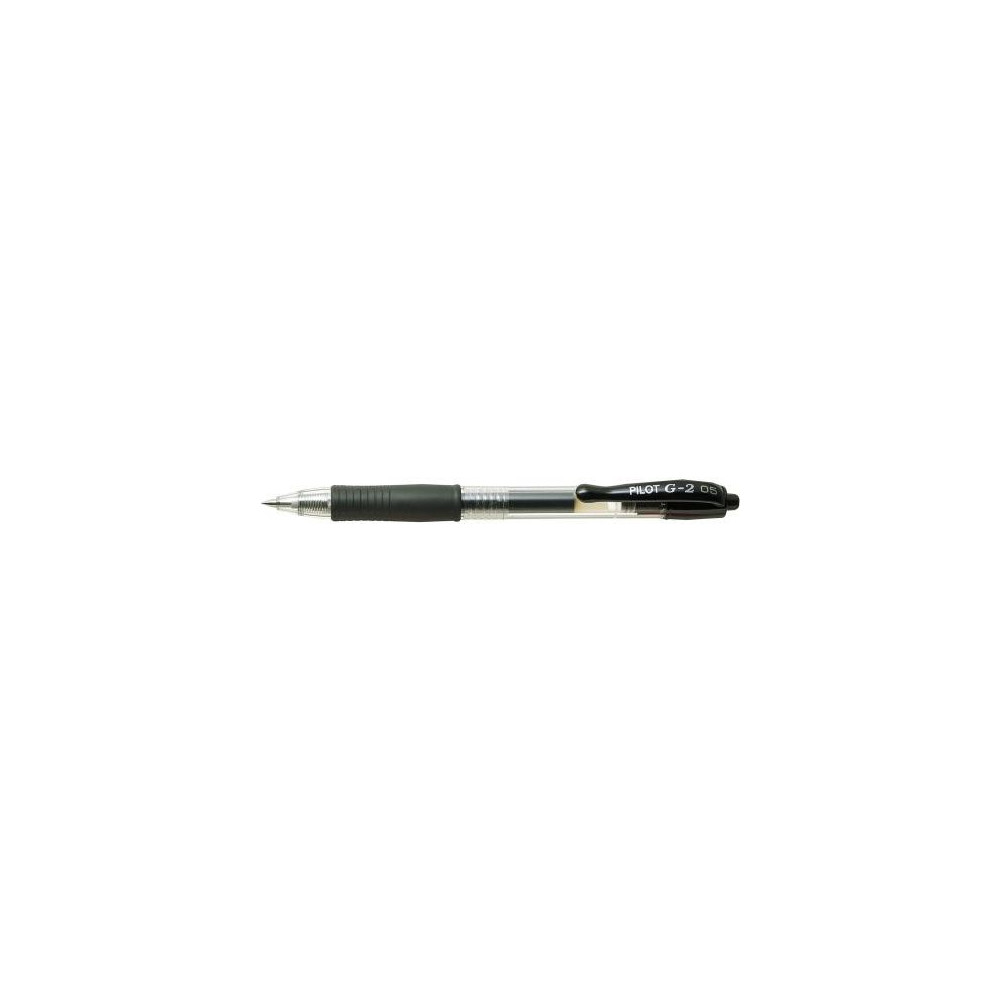 Produktbild för Gelpenna, Pilot G-2, ifyllbar, 0,5 mm, fin, svart, förpackni...