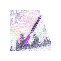 Produktbild för Gelpenna, Pentel Energel BL77, 0,7 mm, lila, förpackning med...
