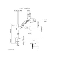 Produktbild för Neomounts DS70-750BL1 monteringssats - justerbar arm med full rörlighet - för LCD-display - svart