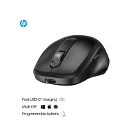 Produktbild för HP 510 - mus - full size, ultrakraftig uppladdning - 2.4 GHz - svart