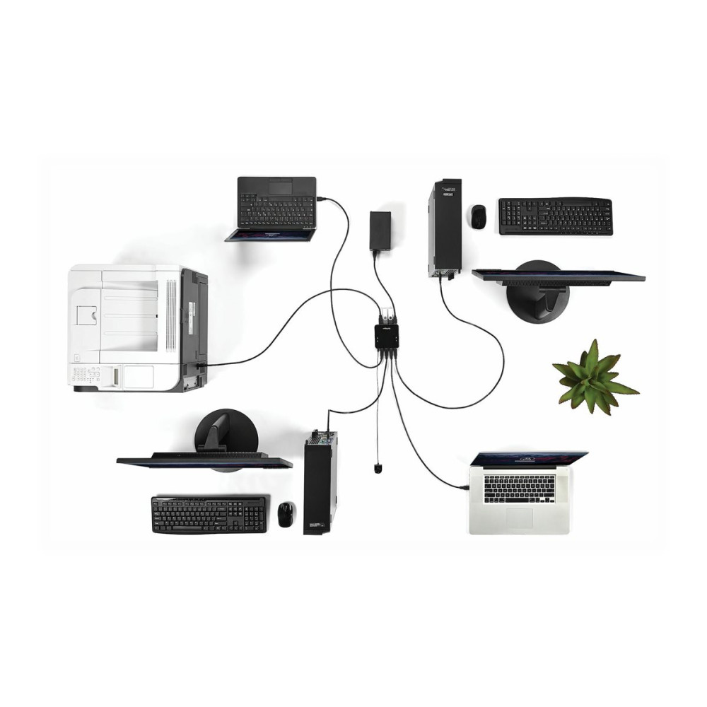 Produktbild för StarTech.com 4x4 USB 3.0 delnings-switch för kringutrustning - hubb - 4 portar