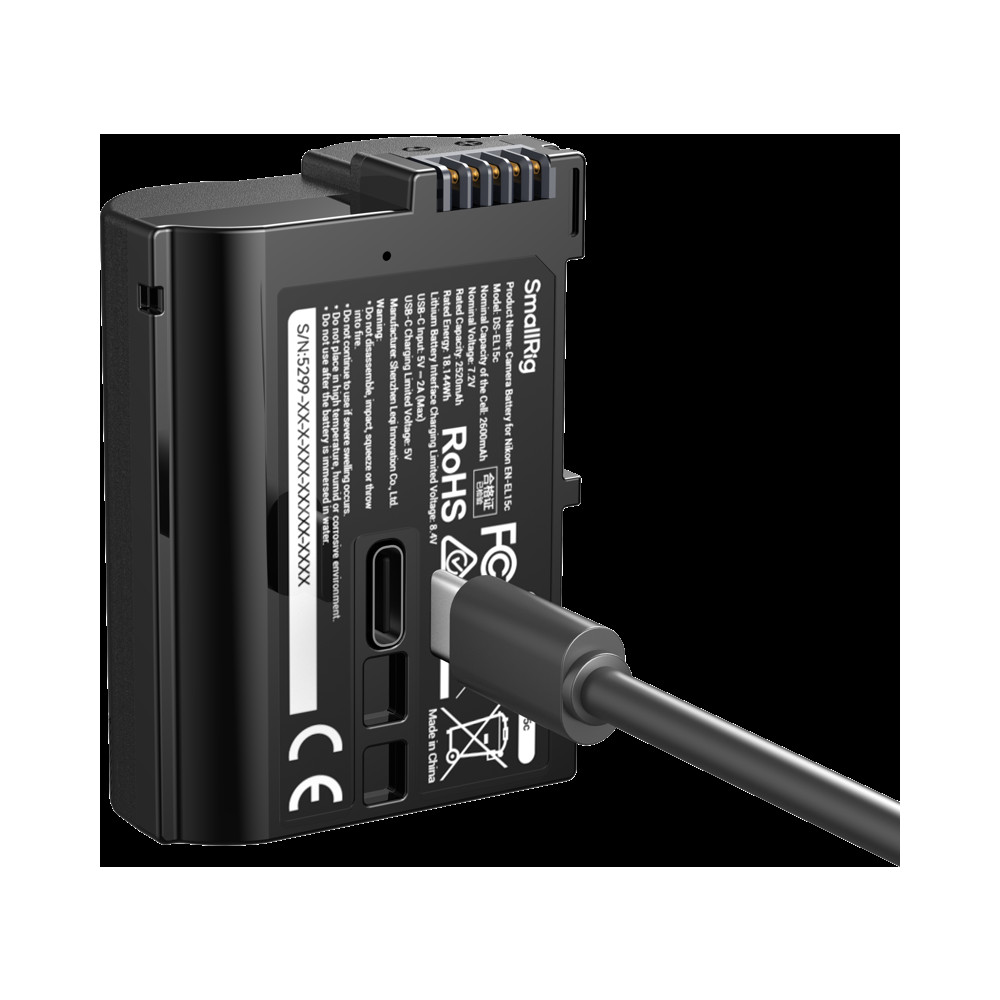 Produktbild för SmallRig 5299 USB-C Camera Battery with Power Display for Nikon EN-EL15c