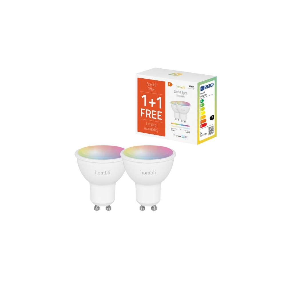 Produktbild för Hombli HBPP-0119, Smart glödlampa, Vit, GU10, Flera, 2700 K,...