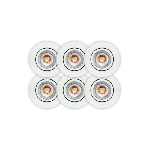 Scan Products  D.T. Luna low profile 2.0 6-pack downlight, ISO, matt vit 3000K 4...