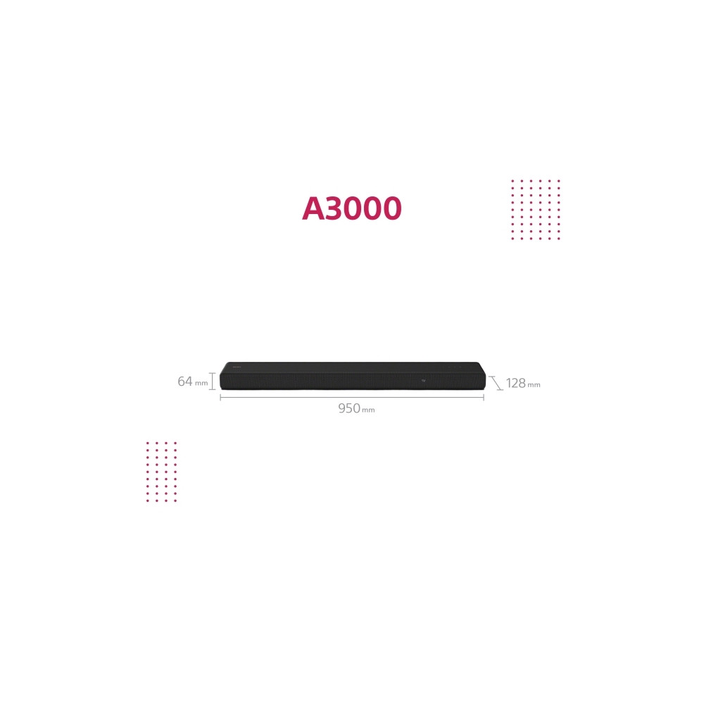 Produktbild för Sony HT-A3000 - soundbar - trådlös