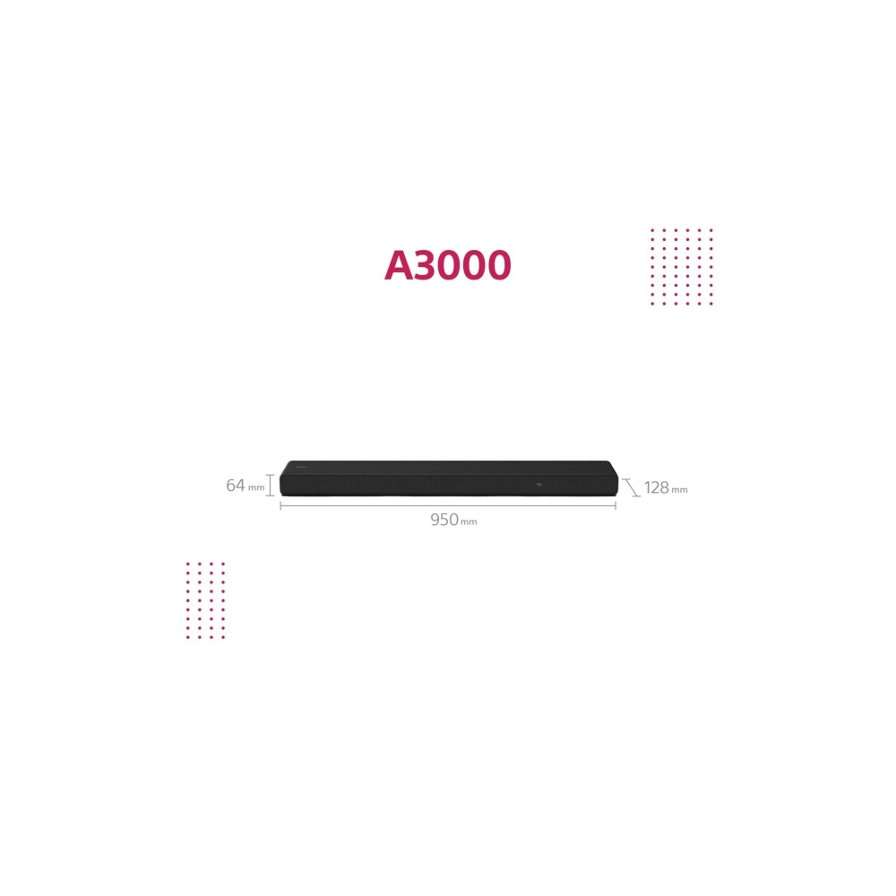 Produktbild för Sony HT-A3000 - soundbar - trådlös