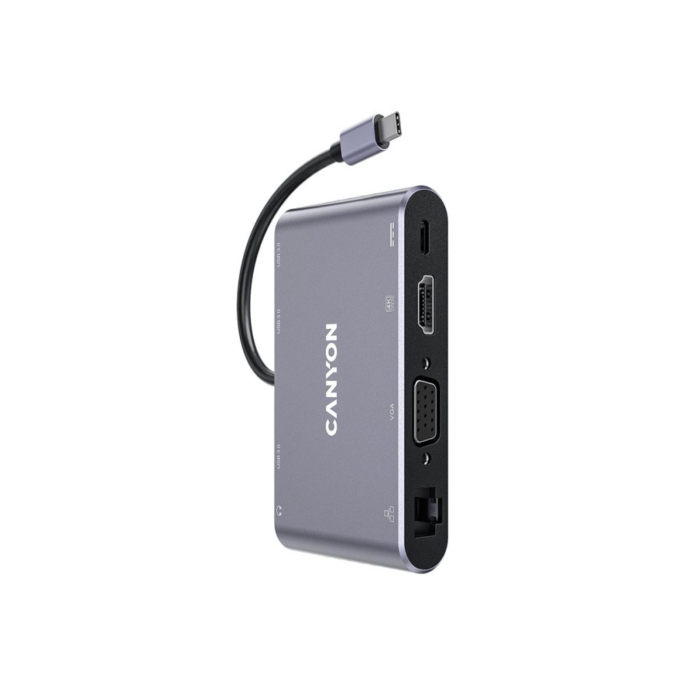 Produktbild för Canyon DS-14 - dockningsstation - USB-C - VGA, HDMI - 1GbE