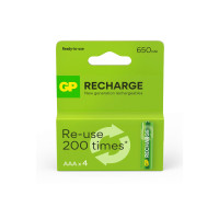 Produktbild för GP Recharge batteri - 4 x AAA