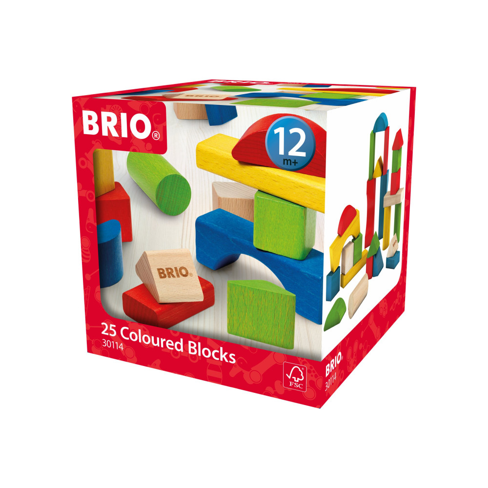 Produktbild för BRIO - Färgade klossar - byggklossar