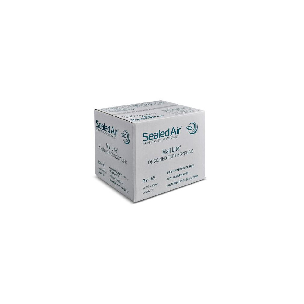 Produktbild för Bubbelpåse H/5 270x360mm vit 100/fp