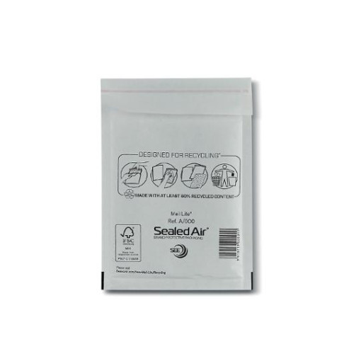 Sealed Air Bubbelpåse A/000 110x160mm vit 200/fp