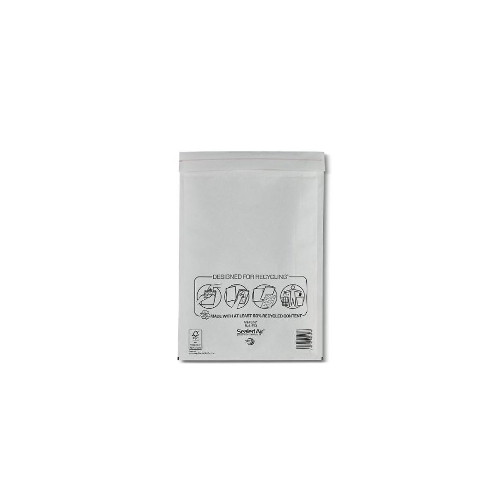 Produktbild för Bubbelpåse F/3 220x330mm vit 100/fp