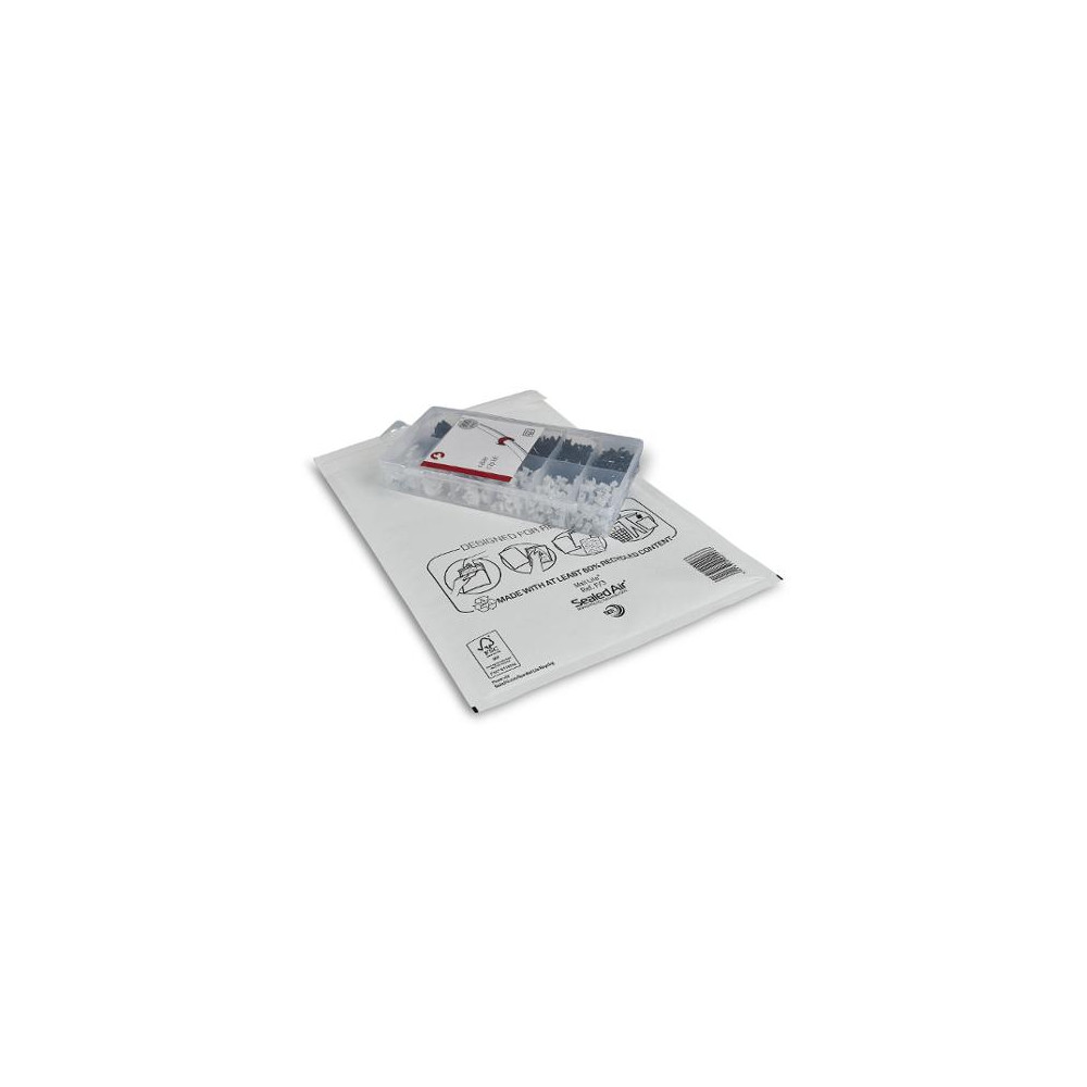 Produktbild för Bubbelpåse F/3 220x330mm vit 100/fp