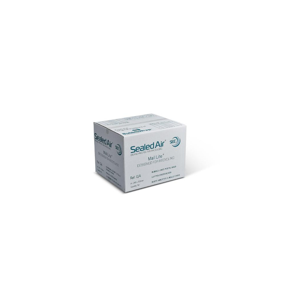 Produktbild för Bubbelpåse G/4 230x330mm vit 100/fp