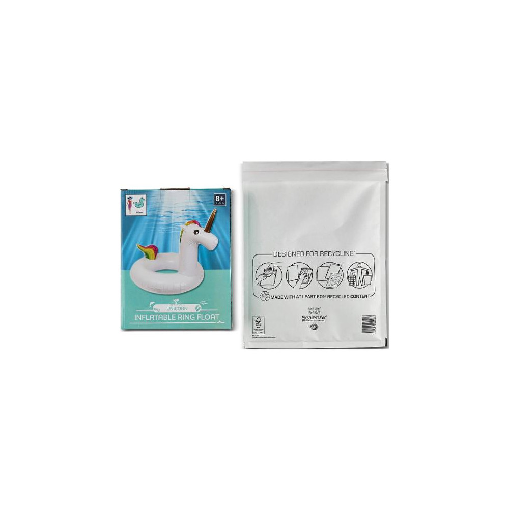 Produktbild för Bubbelpåse G/4 230x330mm vit 100/fp