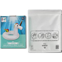 Produktbild för Bubbelpåse G/4 230x330mm vit 100/fp