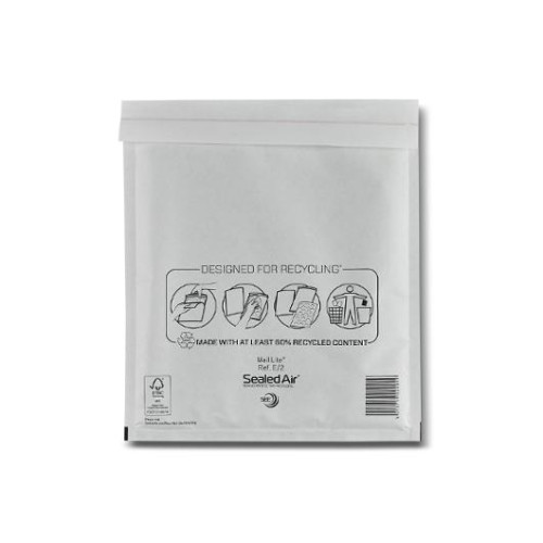 Sealed Air Bubbelpåse E/2 220x260mm vit 200/fp