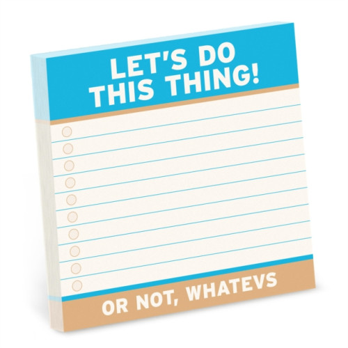 Knock Knock Knock Knock Let’s Do This Thing Large Sticky Notes (4x4in)