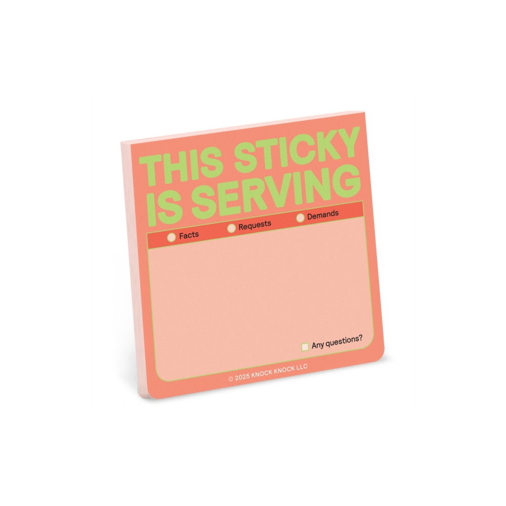 Produktbild för Knock Knock This Sticky Is Serving Sticky Note (Pastel Version)
