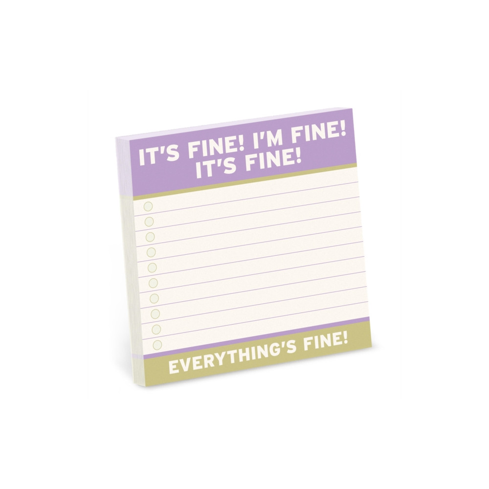 Produktbild för Knock Knock It’s Fine Large Sticky Notes (4x4in)