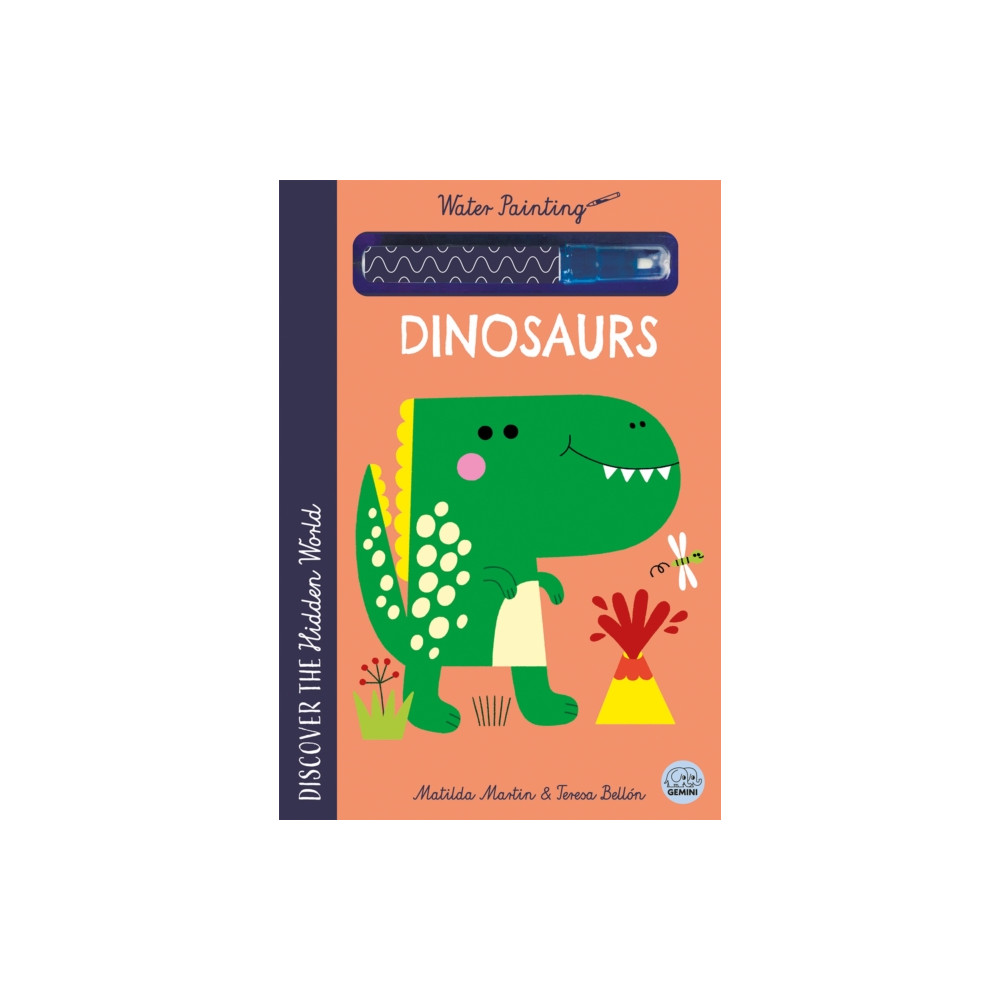 Produktbild för Hidden World - Water Painting Dinosaurs (bok, spiral, eng)