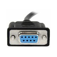 Produktbild för StarTech.com 1 m svart DB9 RS232 seriell nollmodemskabel F/F - nollmodemkabel - DB-9 till DB-9 - 1 m