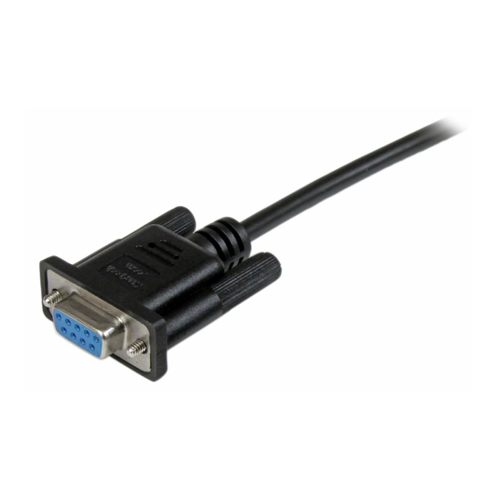 Produktbild för StarTech.com 1 m svart DB9 RS232 seriell nollmodemskabel F/F - nollmodemkabel - DB-9 till DB-9 - 1 m